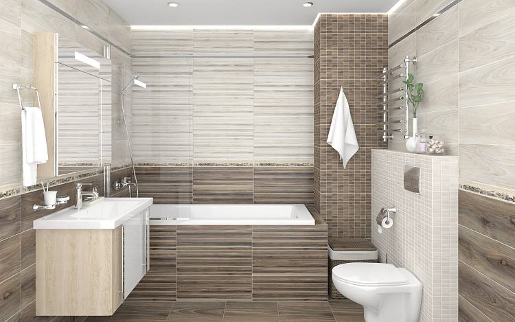 Zen Декор мозаичный коричневый MM60066 20х60