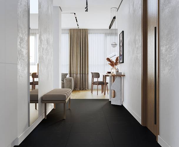 Evolution Nero Керамогранит чёрный SG603920R 59,5х59,5 Матовый Карвинг